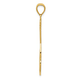 14k Yellow Gold Guitar Pendant with Infinity Symbol, Music Jewelry for Musicians