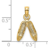 14k Yellow Gold Ten Commandments Pendant with Torah Tablets Engraving