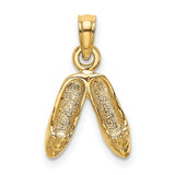 14k Yellow Gold Ten Commandments Pendant with Torah Tablets Engraving