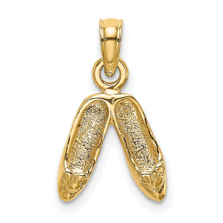 14k Yellow Gold Ten Commandments Pendant with Torah Tablets Engraving
