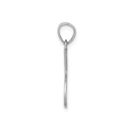 14k White Gold Tennis Pendant with Crossed Rackets and Ball Charm, Unisex Sports Jewelry