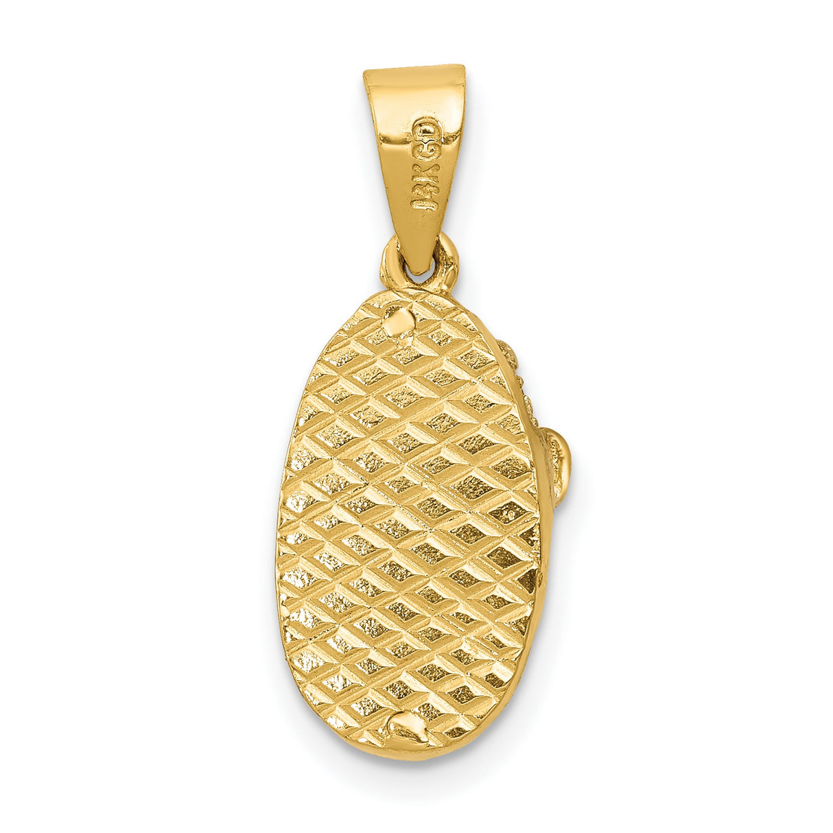 Prong-Set November Citrine Baby Shoe 15x10 mm 2.4 gr Charm Pendant in Real 14k Multi-Tone Gold