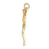 14k Yellow Gold Crucifix Pendant with Jesus on the Cross, Catholic Christian Jewelry for Men or Women