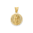 14k Yellow Gold Round Pendant Featuring Our Lady of Guadalupe, Catholic Religious Medal