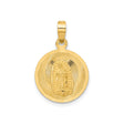 14k Yellow Gold Our Lady of Guadalupe Pendant with Mandorla Design, Religious Medal
