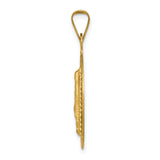 Polished Our Lady of Guadalupe Round Charm Pendant in Real 14k Multi-Tone Gold