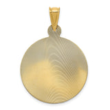 Polished Our Lady of Guadalupe Round Charm Pendant in Real 14k Multi-Tone Gold