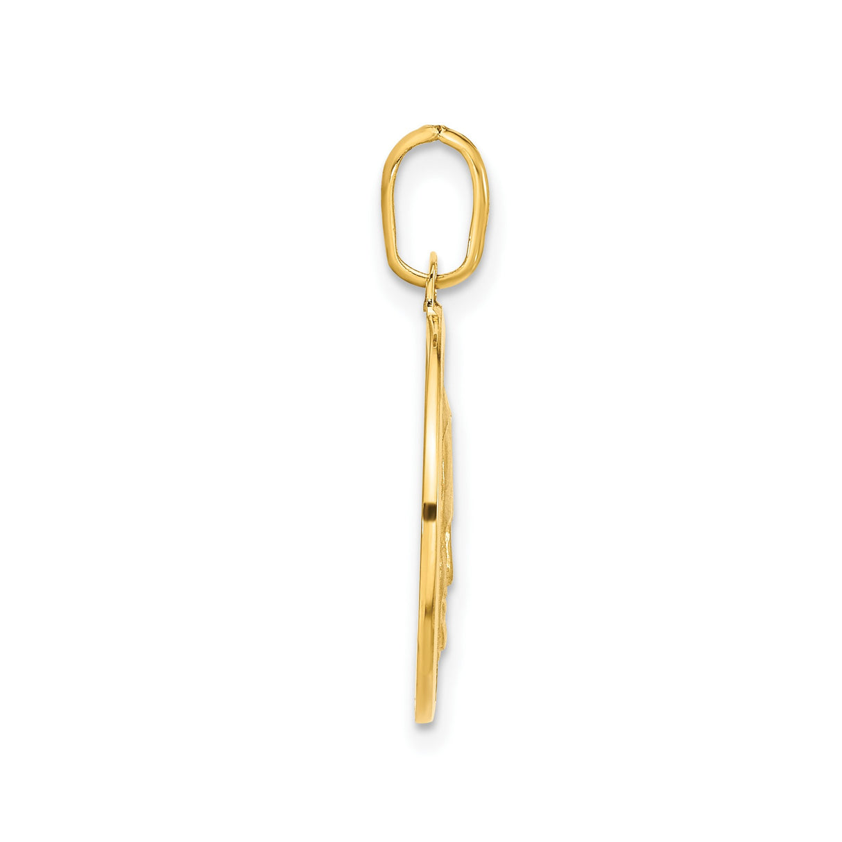 14k Yellow Gold Pope Francis Medallion Pendant with Papa Francesco Inscription