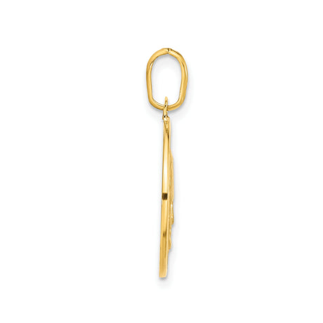 14k Yellow Gold Pope Francis Medallion Pendant with Papa Francesco Inscription