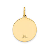 14k Yellow Gold Pope Francis Medallion Pendant with Papa Francesco Inscription