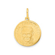 14k Yellow Gold Pope Francis Medallion Pendant with Papa Francesco Inscription
