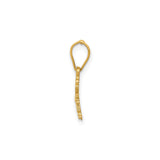 14k Yellow Gold Charm Pendant with Smiling Face and Heart Symbol, Sentimental Jewelry for Mom or Grandma