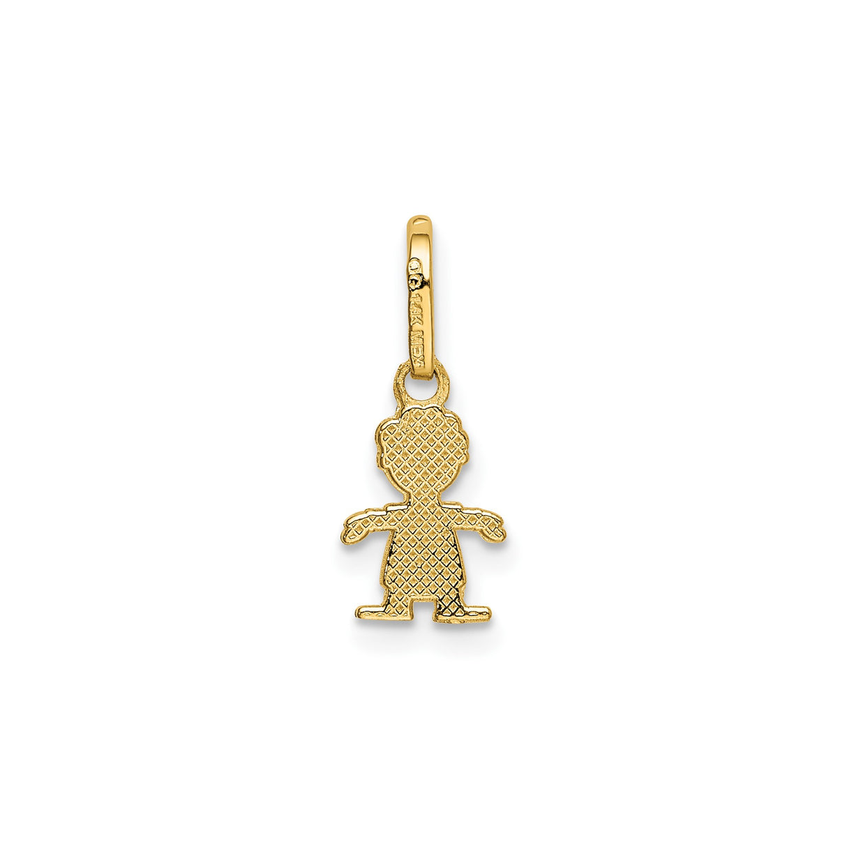 14k Yellow Gold Charm Pendant with Smiling Face and Heart Symbol, Sentimental Jewelry for Mom or Grandma