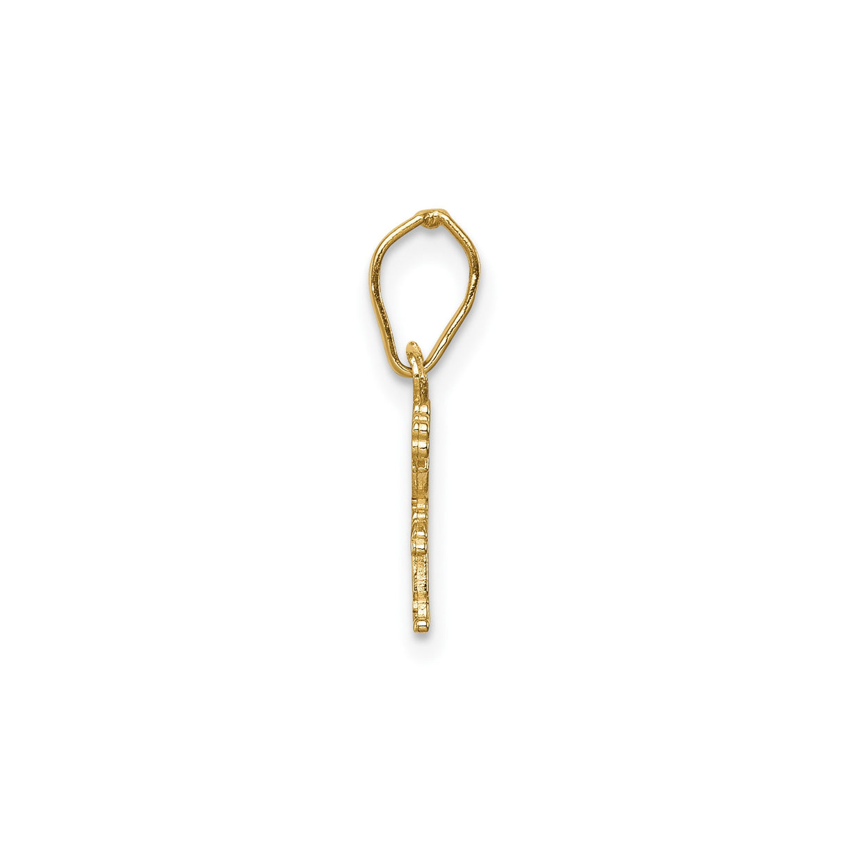 14k Yellow Gold Girl Charm Pendant with Heart Dress and Pigtails, Family Keepsake Jewelry