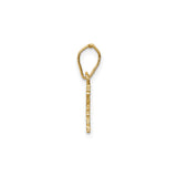 14k Yellow Gold Girl Charm Pendant with Heart Dress and Pigtails, Family Keepsake Jewelry