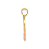 14k Two-Tone Gold Heart and Infinity Pendant, Yellow and Rose Gold, Romantic Jewelry for Women
