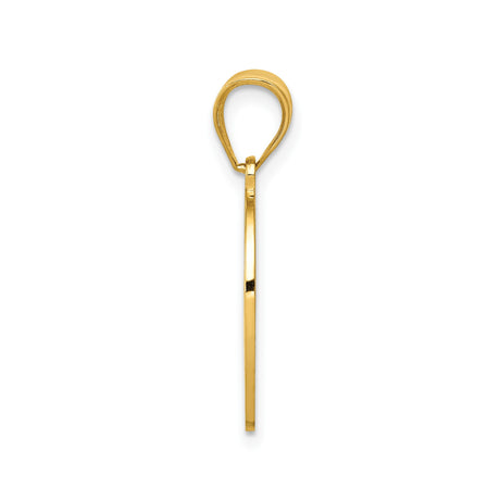 14k Yellow Gold Heart Pendant with Mom I Love You Message, Sentimental Jewelry for Women