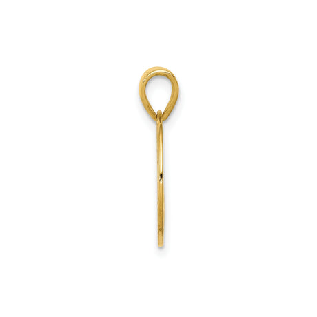 14k Yellow Gold Tree of Life Pendant with Openwork Round Design and Heart Leaves