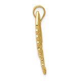 14k Yellow Gold Butterfly Pendant with Intricate Filigree Wings, Polished Finish