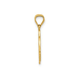 14k Yellow Gold Lovebird Heart Pendant, Two Birds Kissing Symbol of Unity