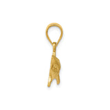 14k Yellow Gold Shark Pendant, Great White Design, Nautical Marine Life Theme for Men or Unisex