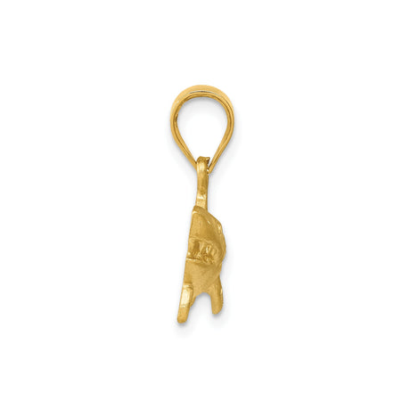 14k Yellow Gold Shark Pendant, Great White Design, Nautical Marine Life Theme for Men or Unisex