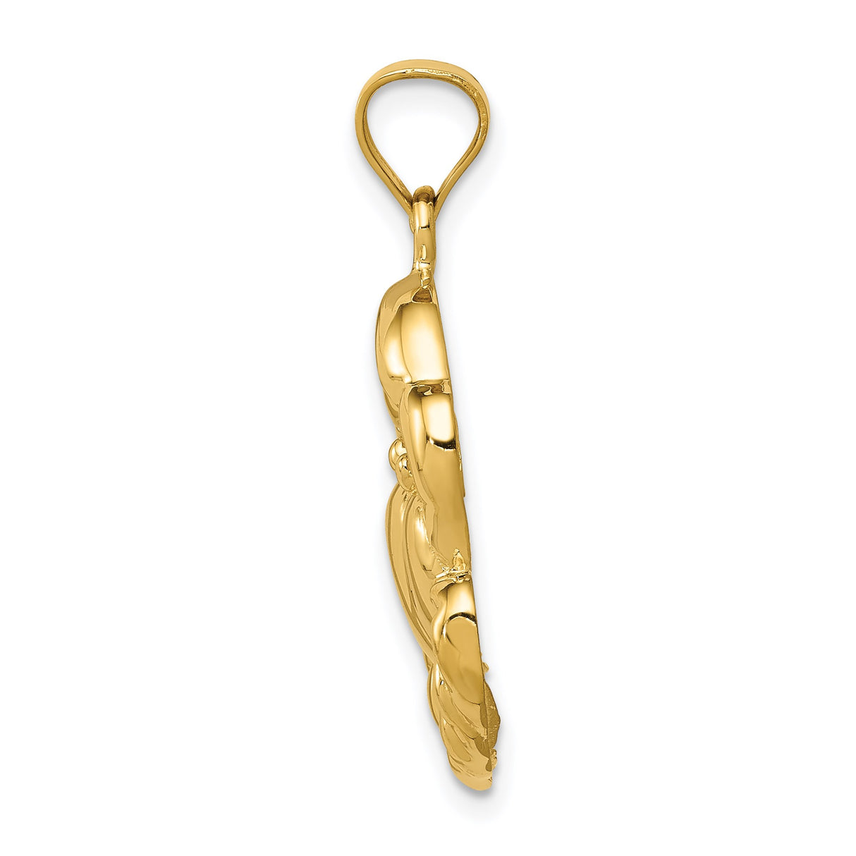 14k Yellow Gold Crab Pendant, Cancer Zodiac Sign Charm, Astrology Jewelry for Unisex