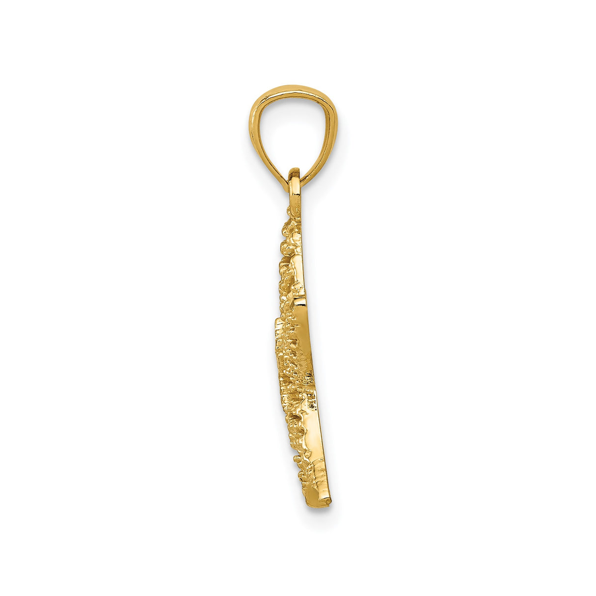 14k Yellow Gold Starfish Pendant with Filigree Detailing, Ocean-Inspired Nautical Charm