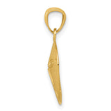 14k Yellow Gold Sand Dollar Pendant with Star Cutout, Nautical Ocean Charm for Women