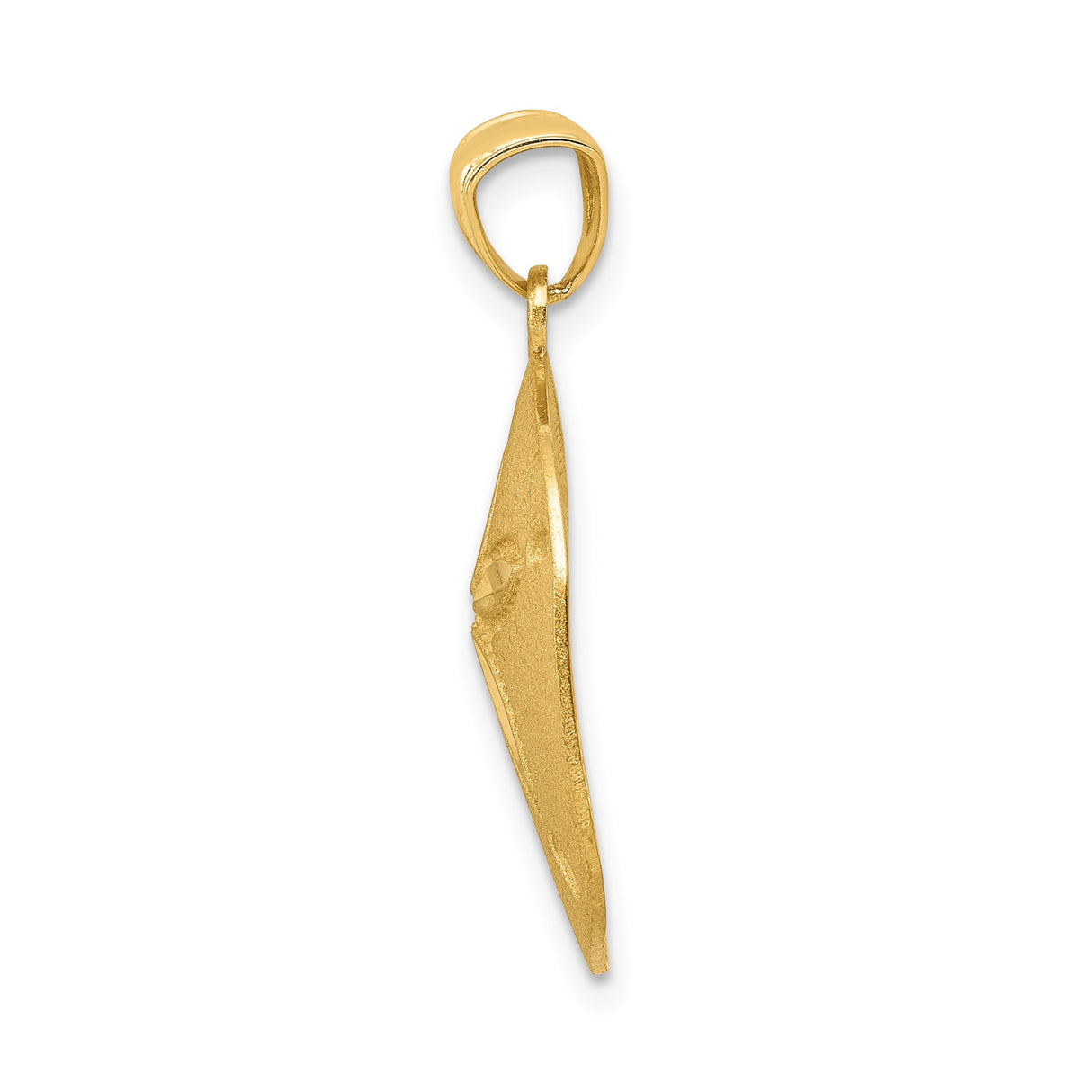 14k Yellow Gold Sand Dollar Pendant with Five Petal Ocean Design, Nautical Beach Charm for Women