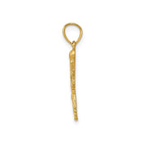 14k Yellow Gold RN Pendant with Caduceus Symbol, Unisex Nursing Charm