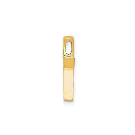 14k Yellow Gold Cross Pendant, Polished Latin Style with Flared Arms and Modern Design