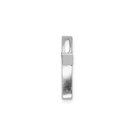 14k White Gold Cross Pendant, Minimalist Latin Cross with Flared Arms and High Polish Finish