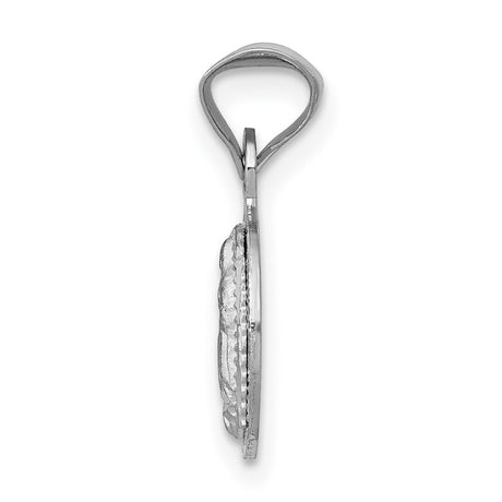 14k White Gold Virgin Mary Pendant with Our Lady of Guadalupe Religious Medal Charm