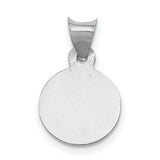 14k White Gold Virgin Mary Pendant with Our Lady of Guadalupe Religious Medal Charm