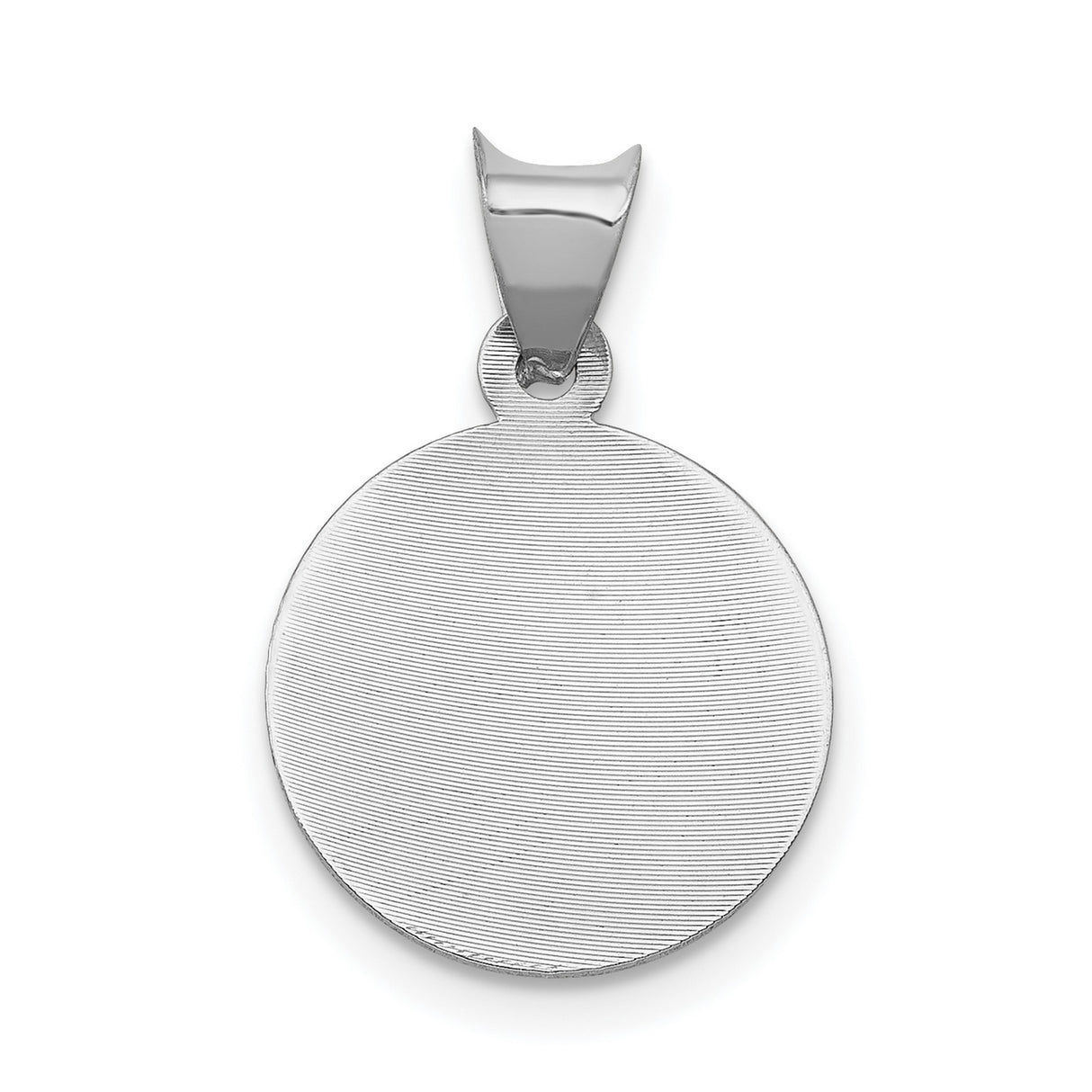 14k White Gold Virgin Mary Pendant, Our Lady of Guadalupe Religious Medallion Charm