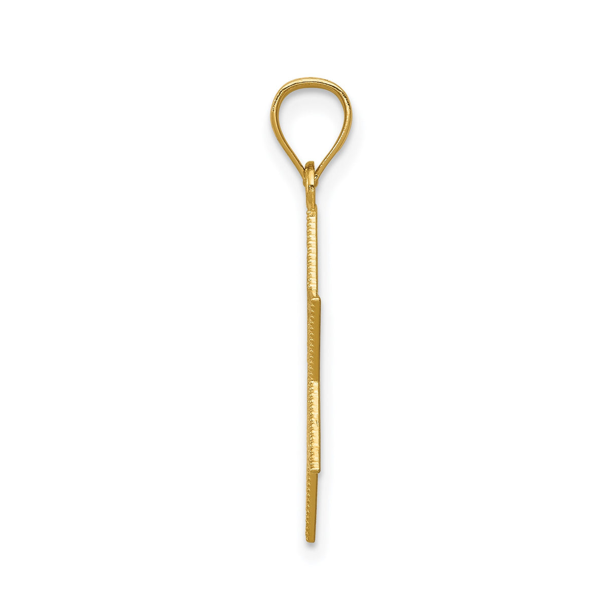 14k Yellow Gold Star of David Pendant with Diamond-Cut Detailing, Jewish Symbol Charm