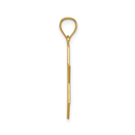 14k Yellow Gold Star of David Pendant with Diamond-Cut Detailing, Jewish Symbol Charm