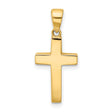 Cross Charm Pendant in Real 14k Yellow Gold