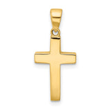 Cross Charm Pendant in Real 14k Yellow Gold