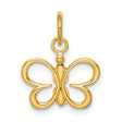 14k Yellow Gold Butterfly Pendant with Open Design, Nature-Inspired Minimalist Jewelry for Women