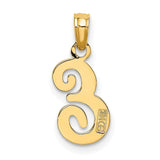 14k Yellow Gold Script Letter E Pendant, Cursive Initial Monogram Charm for Women or Unisex Wear