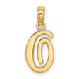 14k Yellow Gold Initial Pendant with Script Letter G, Monogram Charm for Women or Unisex Wear