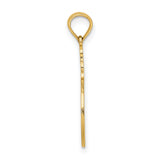 14k Yellow Gold Pendant with Two Herons in Circle Cutout Design, Nature-Inspired Bird Charm