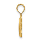 14k Yellow Gold Butterfly Pendant with Intricate Filigree Wings, Nature-Inspired Charm for Women