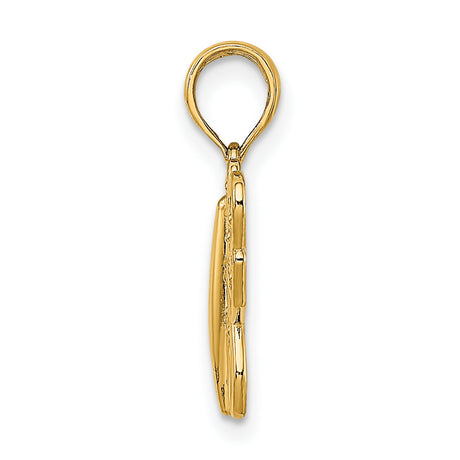 14k Yellow Gold Butterfly Pendant with Intricate Filigree Wings, Nature-Inspired Charm for Women