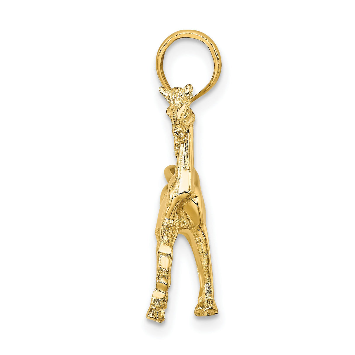 3-D Horse Charm Pendant in Real 14k Yellow Gold