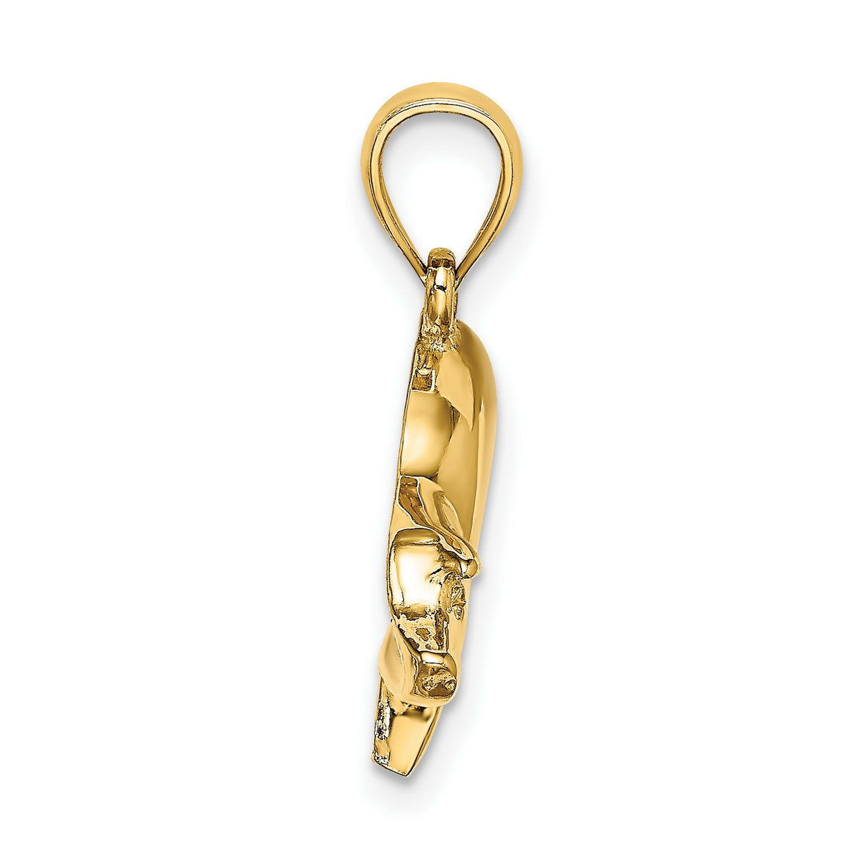 14k Yellow Gold Pig Pendant, Detailed Animal Charm, Chinese Zodiac Prosperity Symbol