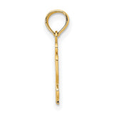 14k Yellow Gold Butterfly Pendant with Winged Figure and Heart Inscription