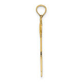 14k Yellow Gold Hummingbird Pendant, High Polish Bird Charm, Nature-Inspired Jewelry for Women